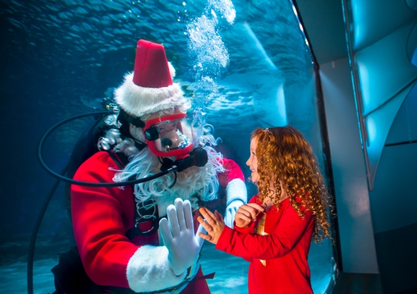 Kids can tell Scuba Santa what they'd like from Christmas